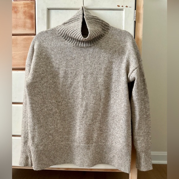 LOFT Ann Taylor Turtleneck Wool Knit Jumper 90s Off Duty Machine Washable - Picture 1 of 4